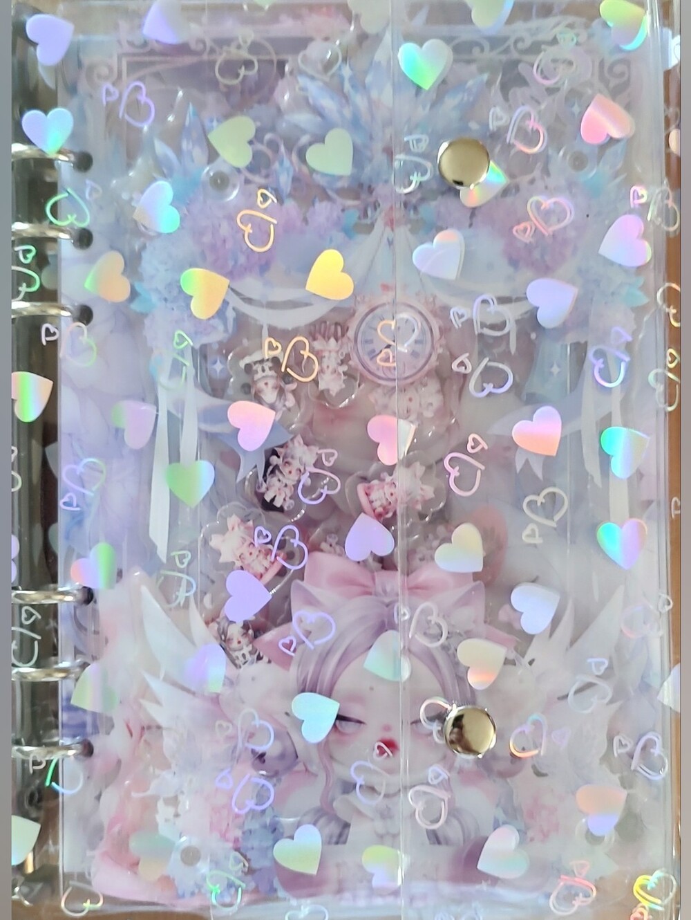New! A5 Skullpanda Shaker Notebook With Paper, Divider and Vinyl Protective Cove